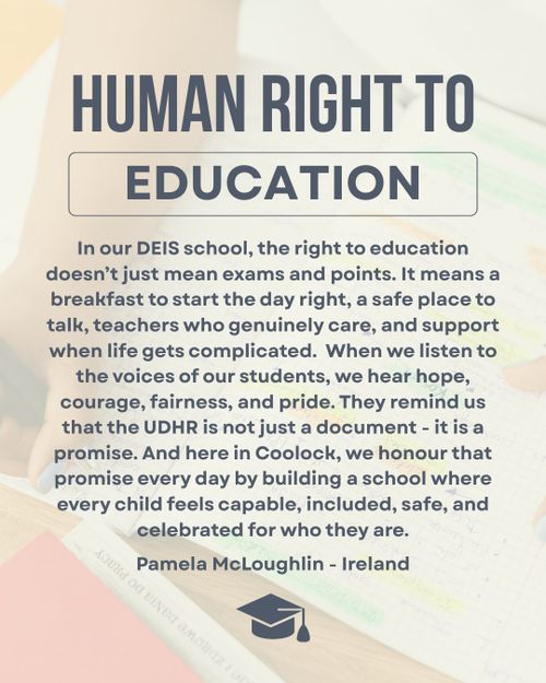 Human Right to Education - Reflection by Pamela McLoughlin, Ireland 